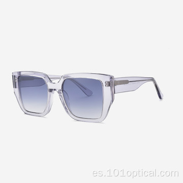 Gafas de sol angulares cuadradas de acetato para mujer